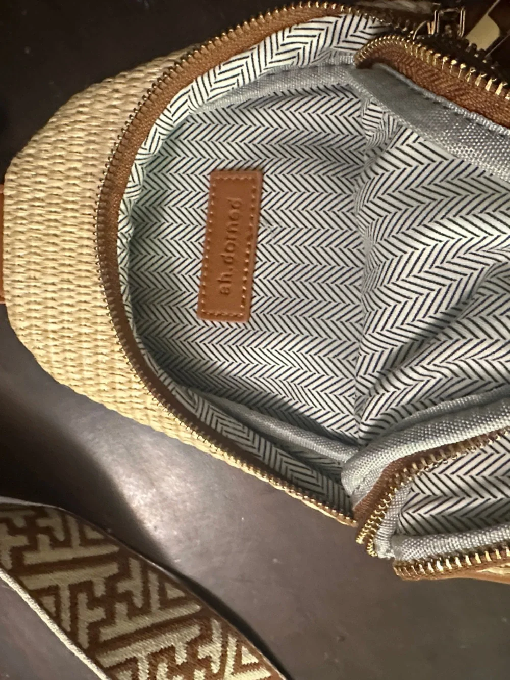 Raffia Sling Backpack - Natural